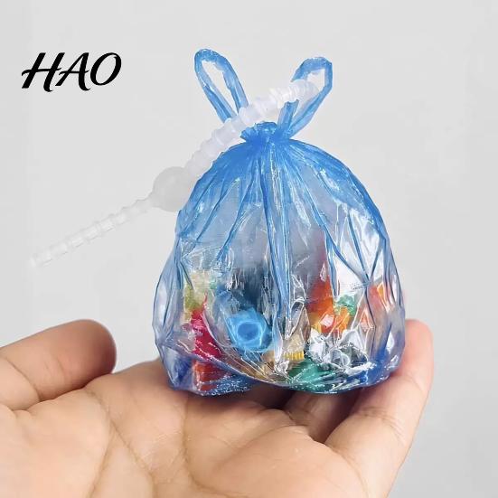Lightweight Accessory for Keys Simulated Garbage Bag Shaker Pendant, Portable Ornament with Buckle, 3D Printed Charm Creative Novelty Keychain