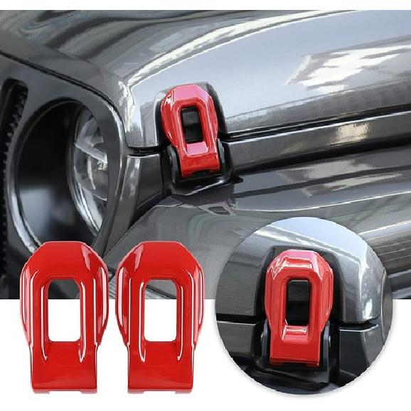 Hood Latch Lock Catch Brackets Cover for 2018+Jeep Wrangler JL JLU Gladiator JT