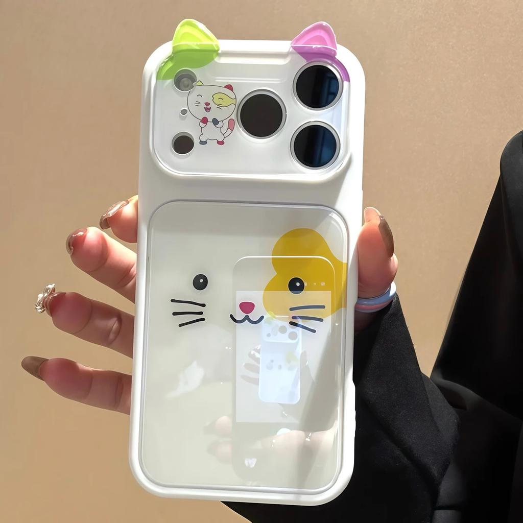 Мультяшный монстр-кот подходит для чехла на мобильный телефон Apple 11Pro iPhone11/11 кошачье ухо 11 акриловый 11 милый