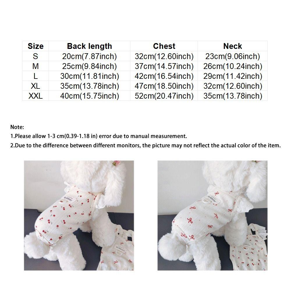 Bow Print Dog Pajamas Breathable Flying Sleeve Wrap Belly Suit Full Belly Protection Comfortable Dog T-Shirt Outdoor Activities