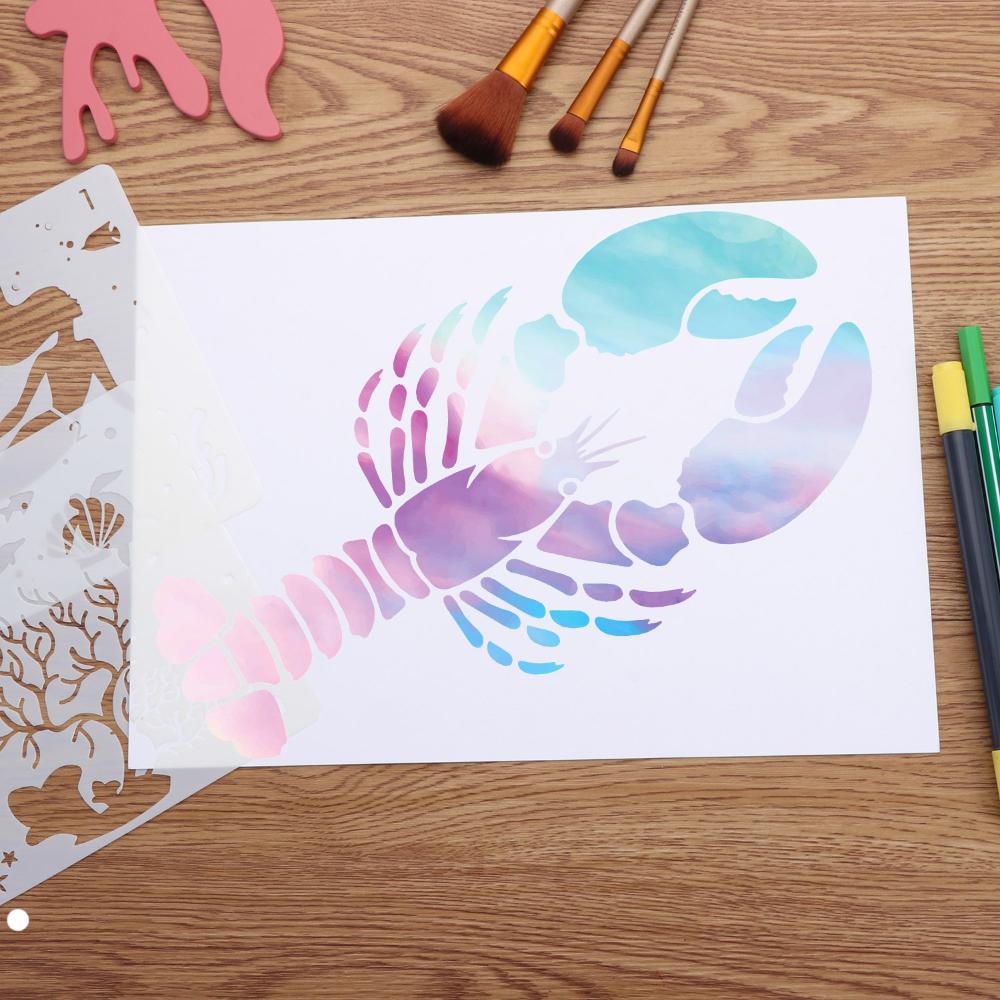Seahorse Ocean Animal Templates Painting On Wood Sea Creatures Stencils Wall Fabric Scrapbooking