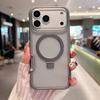 Armor Ring For Magsafe Holder Phone Case For iPhone 17 16 15 14 Pro Max Plus Magnetic Transparent Soft Bumper Shockproof Cover