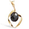 [G9336] - Gold Plated Pendant 'Linda' Black Gold - 15x35 Mm