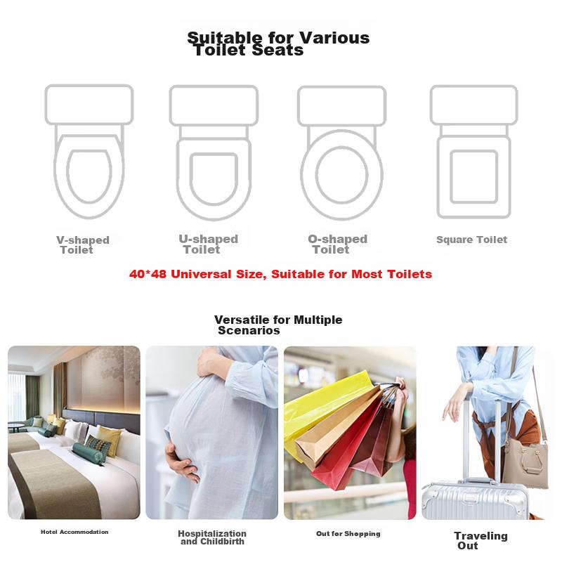 Banzheni Disposable Toilet Seat Cover, Travel Hotel Full Coverage, Extra Thick, for Postpartum Women, Waterproof, Individually Wrapped