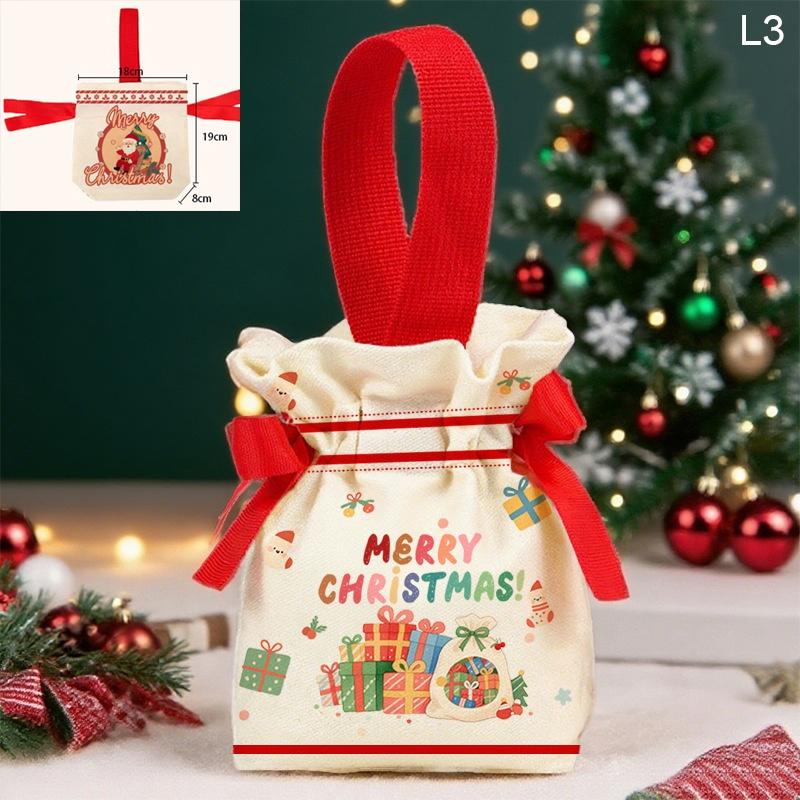 1Pc Christmas Gift Bag Cartoon Apple Candy Packaging Box Party Supplies Christmas Gift Wrapping Boxes Candy Storage Bags