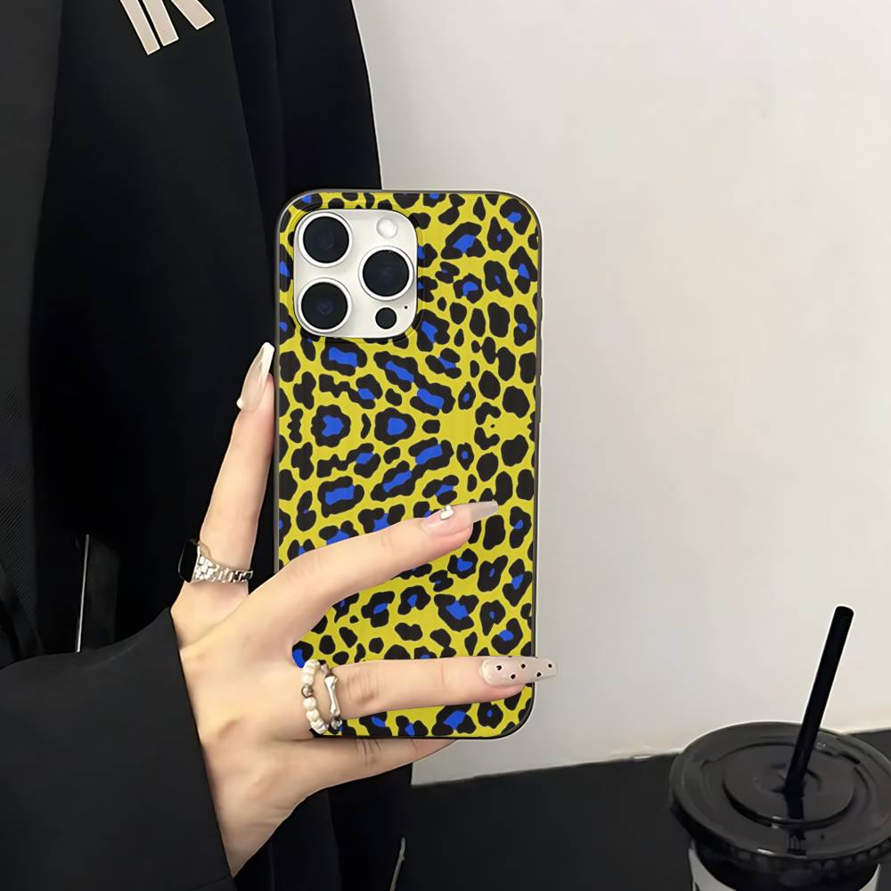 Классический Леопардовый Гепардовый Для IPhone 16 15 11 12 13 14 17 Pro Max PLUS Pro Мягкий Гофрированный Силиконовый Задний Чехол для Телефона