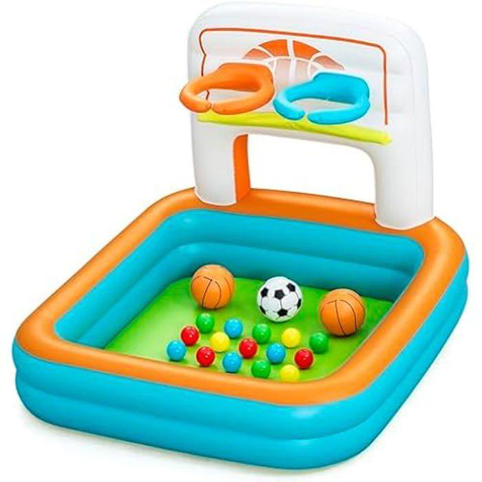 Piscine à balles Gonflable - BESTWAY - Kick 'N Swish - 120 cm x 107 cm x 84 cm - 18 balles - Multicolore