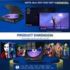 DVD-плеер для телевизора CD VCD Видеоплееры HD 1080P Поддержка HDMI AV-подключения с USB-входом, выход для наушников 3,5 мм Светодиодный сенсорный экран