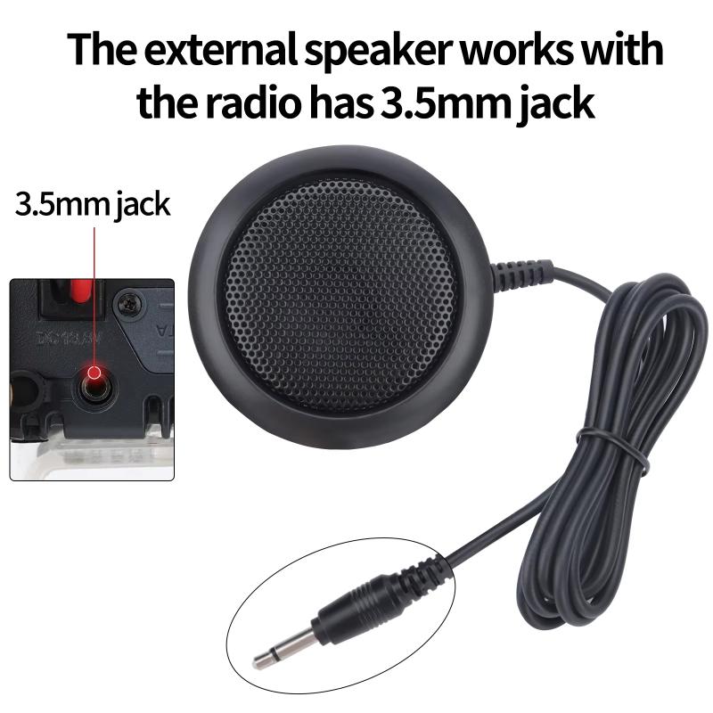 Universal 3.5mm Plug Mini Speaker for Car Radio with Clear Sound, Suitable for KG-M70 AR-M6 AR-318 CB Mobile Radios