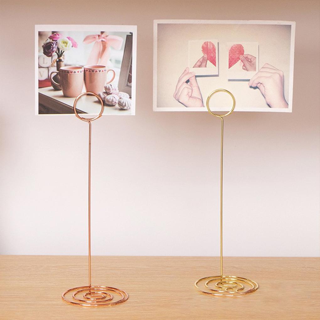 12 шт. держатель для памятных заметок, держатель для визитных карточек с номером стола, настольная металлическая рамка для фотографий с основанием