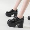 Retro Mary Jane Shoes Women Black Oxford Shoes Thick-soled Heightened College Style Leather Shoes Women Platform JK Uniform Shoe