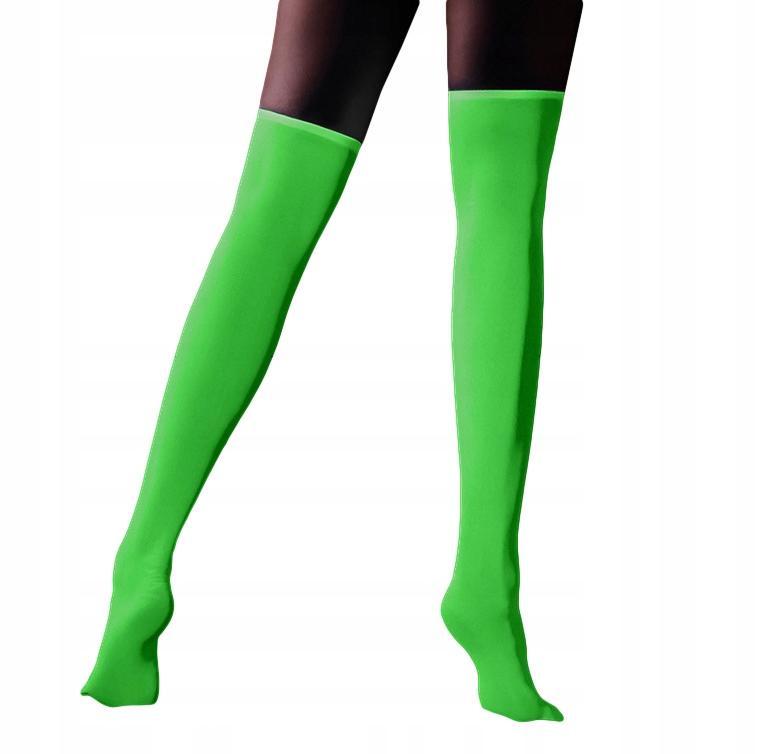 Glow In The Dark Stockings Women's Sexy Fluo Self-Adhering Over-The-Knee Socks