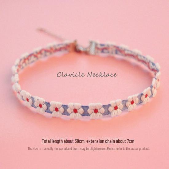 Чёрное кружевное колье «Фея»: Ожерелье в японском и корейском стиле