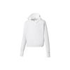 Li Ning Простая толстовка с капюшоном и длинным рукавом на молнии для женщин, топы белого цвета AWDS358-1