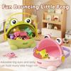 Assorted Colors Fun Jumping Frog Toy with Storage Bucket Kid Finger-press Toy  Education Toy