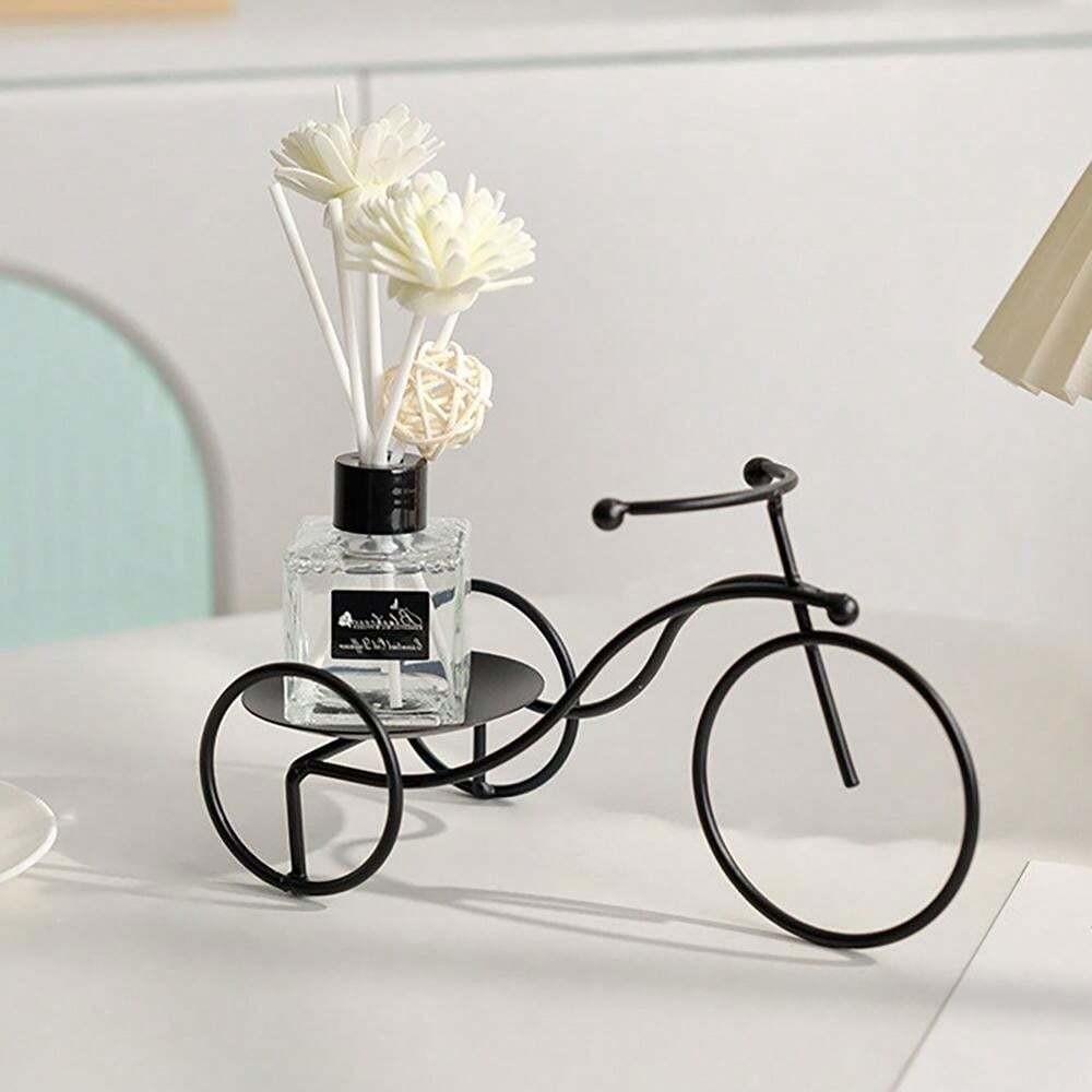 Modern Bicycle Statues Iron Decoration Creative Bicycler Aromatherapy Rack For Home Office Living Room Dining Table Decoration