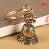 1PCS Brass Chinese Zodiac Animals Heads Bell Keychain Pendants Jewelry Vintage