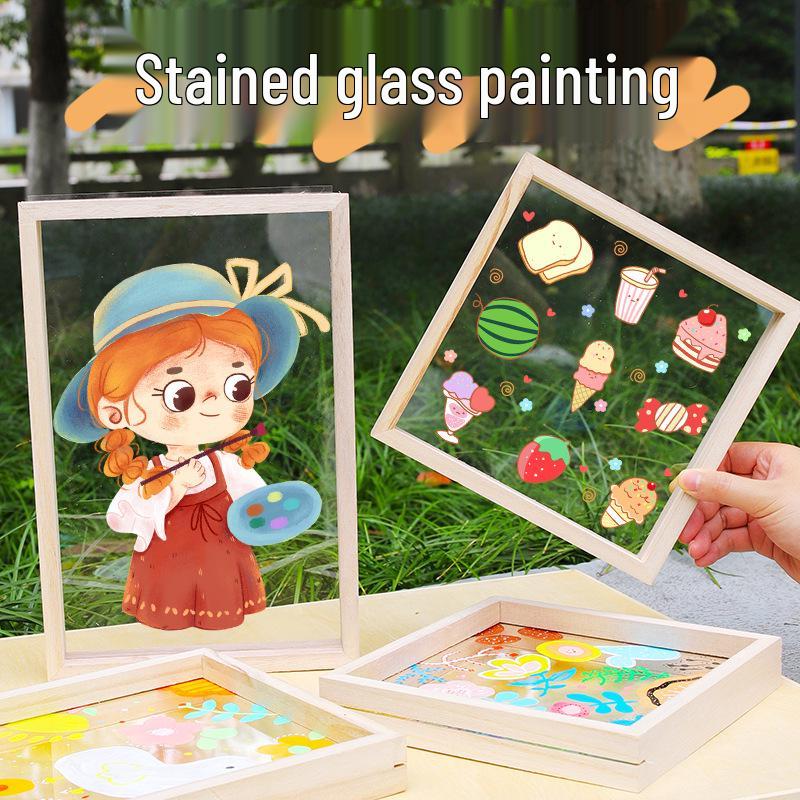 Children's Wood & Acrylic Picture Frame for DIY Painting & Art Projects