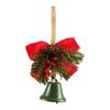 Christmas Tree Ornament Bow Pine Branches Decorative Bells Home Ambiance Doorway Wind Chime Decoration