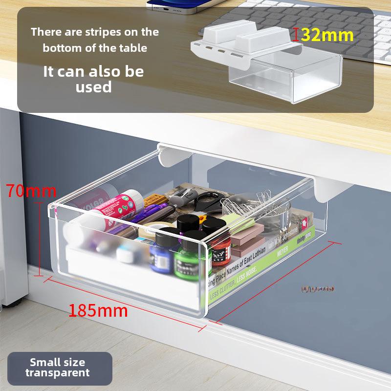 Under-Desk Hidden Drawer Storage Box for Office Workstation