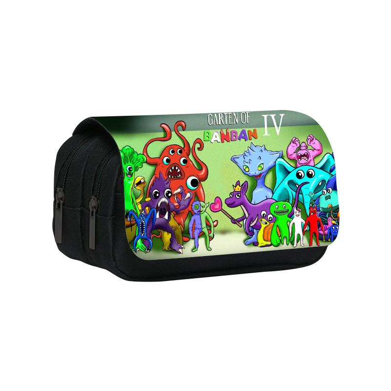 Garten Of Banban3 Double Layer Pencil Case With Nylon Material For Students And Kids