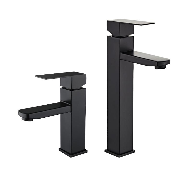 Classic Style Mounted Square Design Hot and Cold Water Taps Mixer Bathroom Tap Single Handle