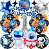 Astronaut Balloon Set, Astronaut Aluminum Film Balls, Birthday Party Decoration Balloons for Boys and Girls