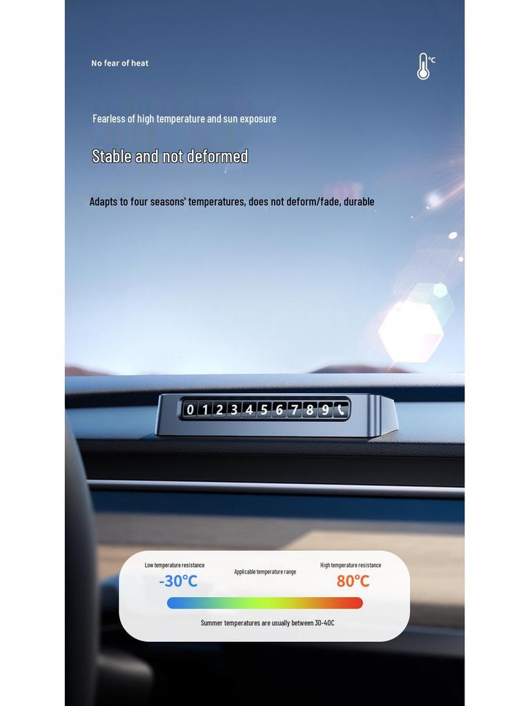 Luxgen Car Number Plate for Temporary Parking - Fits Big 7 MPV, 5 Rui, 3 U6/U5/U6 SUV Models