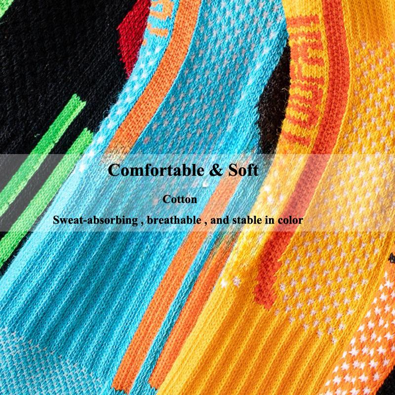 Professional Sports Socks Thickened Breathable Cushioned Athletic Ankle Socks Unisex Outdoor Basketball Cycling Marathon Socks
