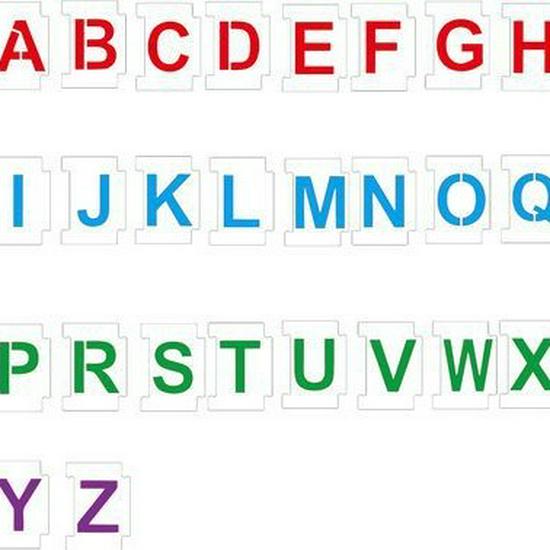 36-Piece Hollow Letter & Number Stencil Set for Graffiti & Door Plate Design