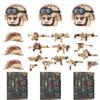 Military City Police Figures Accessories Building Blocks Army Commandos Soldier Camouflage Helmets Weapons Bricks Toys For Kids