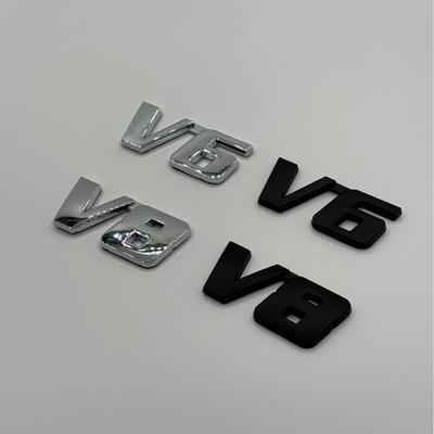 Металлическая наклейка-эмблема на автомобиль V6 - Логотип Шестицилиндровый