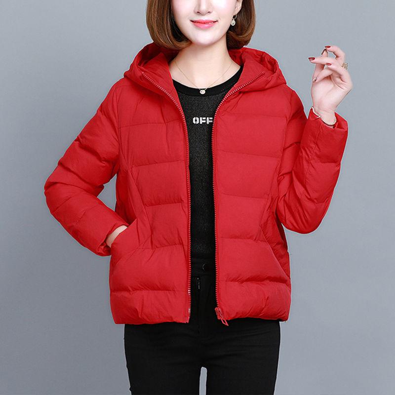 Solid Hooded Parka Coat Women Short Cotton-padded Coats Winter  Oversize Parka Jacket Thick Cotton Jacket Outwear