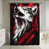 1 шт. Уникальная креативная шторка для душа с рисунком волка, яркая и забавная, в диком стиле, украшение для ванной комнаты, полиэстеровая ткань, содержит 12 крючков