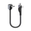 Dual Type-C Elbow PD100W Fast Charging Short Cable for Car & Power Bank