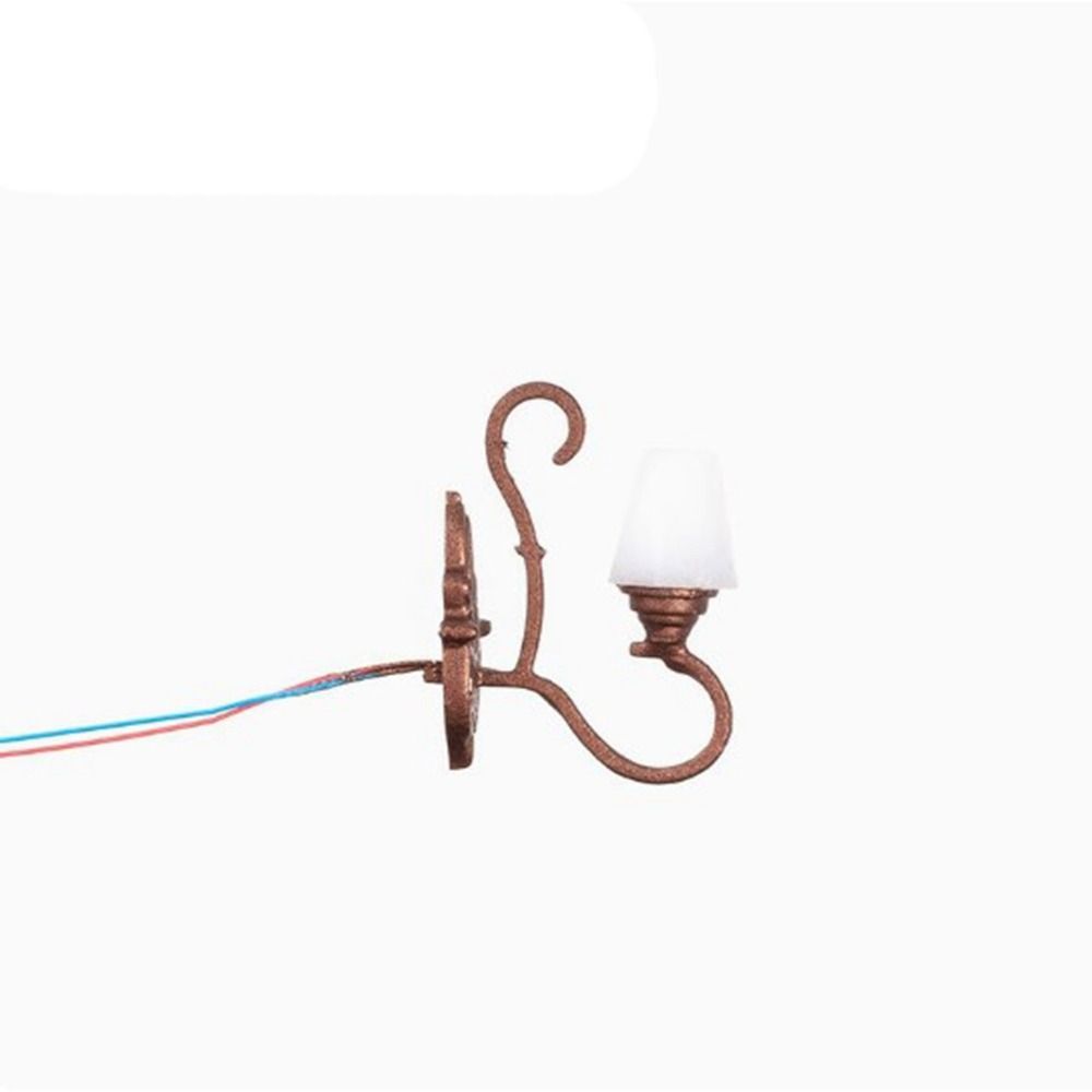 1.5*2.3cm White/Warm Light Model 3V Sand Table Chandelier New Dollhouse Wall Lamp