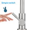 Kitchen Stainless Steel Matte Faucet Deck Sinks Universal Cold Hot Mixer Water Tap 360 Degree Swivel Kitchen Tap