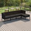 Day and Night - Day and Night 5-piece Garden Furniture Set and Black Synthetic Rattan Cushions