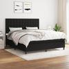 Box Spring Bed with Mattress Black 160 x 200 cm Fabric