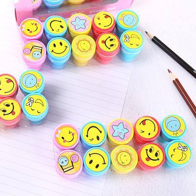 10 шт. детский пластиковый штамп с улыбкой на лице и мультфильмом