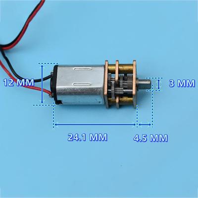 DC3V-6V 5V 28RPM Медленный редуктор Micro Mini N20 Полностью металлический мотор-редуктор