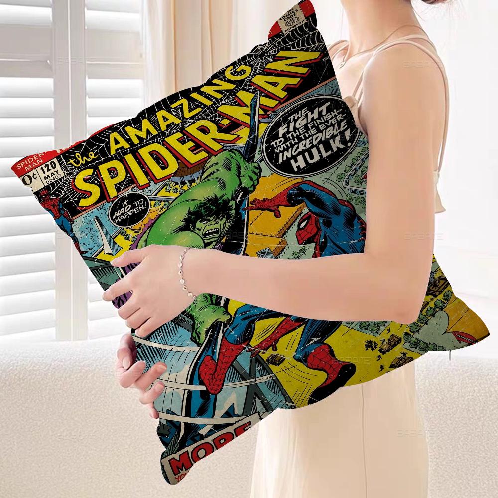 S-Spider-Man Superhero Classic Movie Pillow Cover Sofa Cushion Cover Home Room Decoration Children Gift