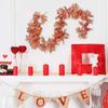 Artificial Maple Leaf Garland 5.7 Ft Reusable Autumn Leaves Garland with Faux Berries