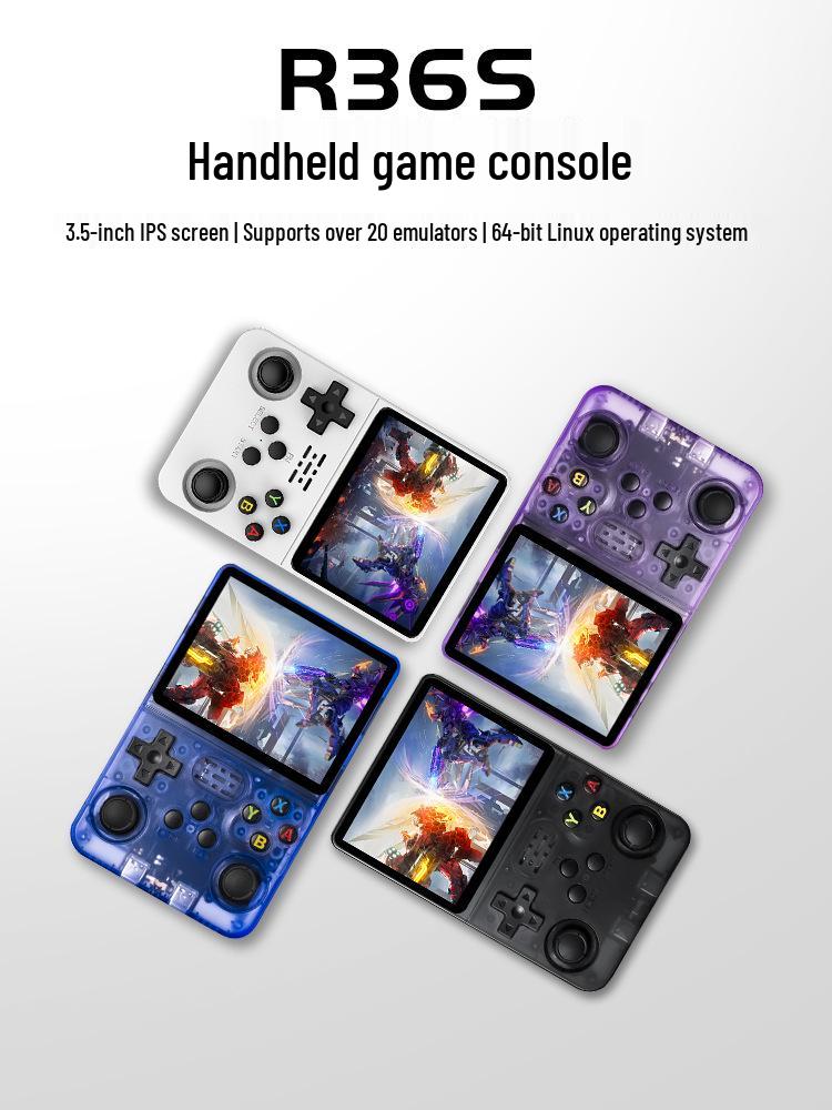 Android-ретро-портативная игровая консоль CrossR36S – Большой HD-экран, с поддержкой Wi-Fi, для многопользовательской игры, портативная.