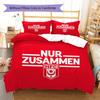 Постельное белье с узором Hallescher FC, Комплект с одеялом, Пододеяльник, Наволочка, Домашний подарок на день рождения (1 пододеяльник + 2 наволочки, без наполнителя)
