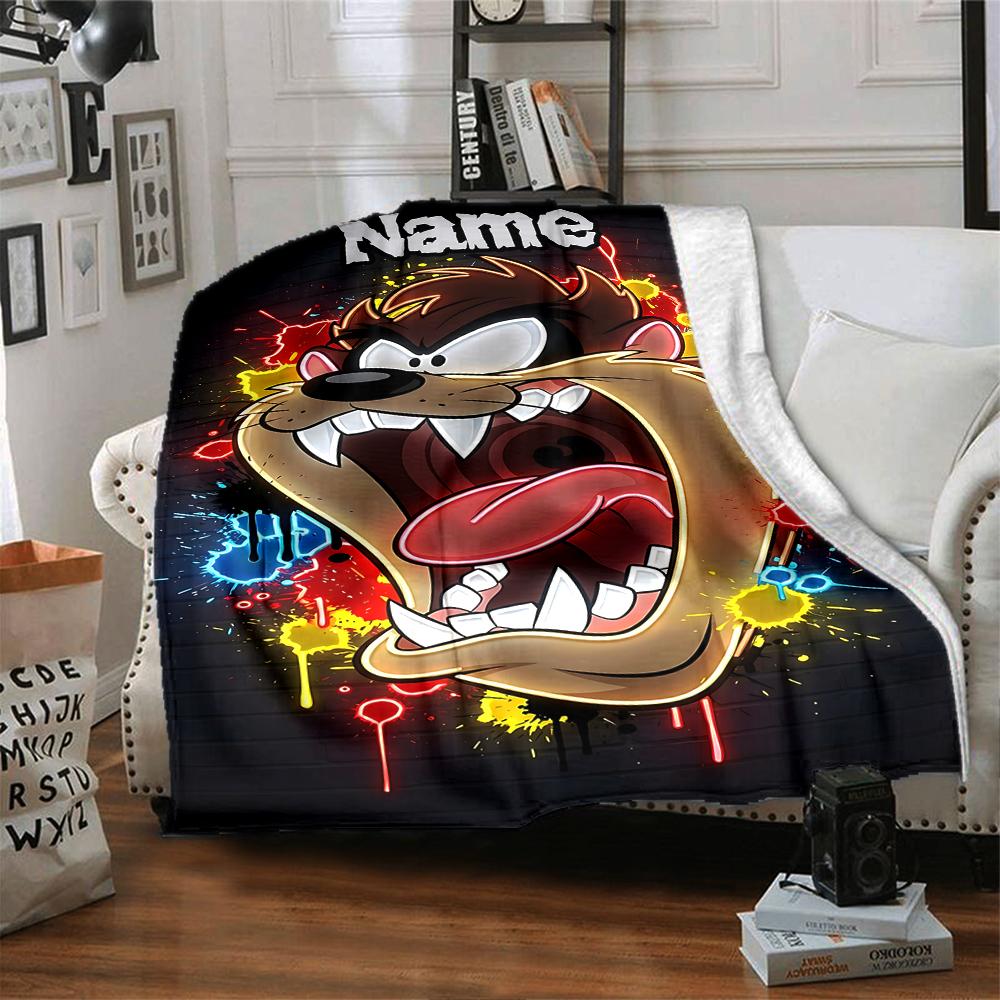 Custom Name Tom Jerry Adventure Party Blanket For Couch Bed Plush Cozy Fuzzy Blanket Super Soft Warm Blankets For Fall And Winter 0916102