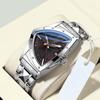 Fashion Men's Watch Quartz Wristwatch Casual Hollow Triangle Watch Luxury Men's Gift Clock