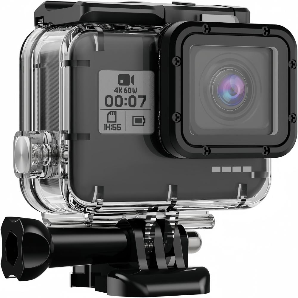 Черный водонепроницаемый корпус-кейс Подводный костюм для Go Pro Hero 5 6 7 Защитная крышка для дайвинга Аксессуары для экшн-камер