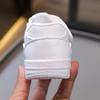 Детские кроссовки, новые сверхлегкие туфли с однотонной подошвой, обувь для маленьких девочек, маленькие белые туфли на липучке для мальчиков
