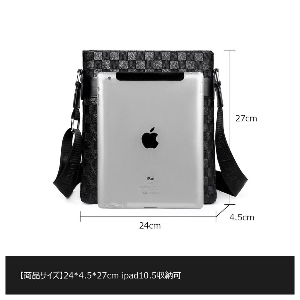 Shoulder Crossbody Shoulder Messenger One Shoulder Body PU Can Hold iPad [Cenvins] Bag, Men's Bag, Bag, Bag, Bag, Simple, Casual, Bag, Leather, 10.5